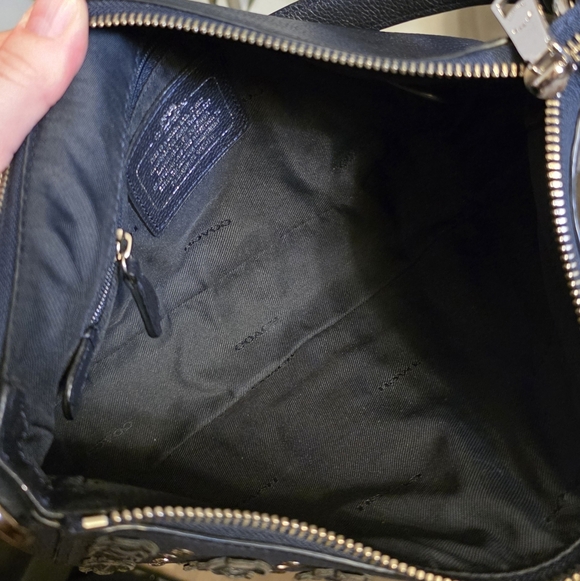 Coach Chelsea Crossbody in Floral Studded Rivets Navy - Picture 9 of 9